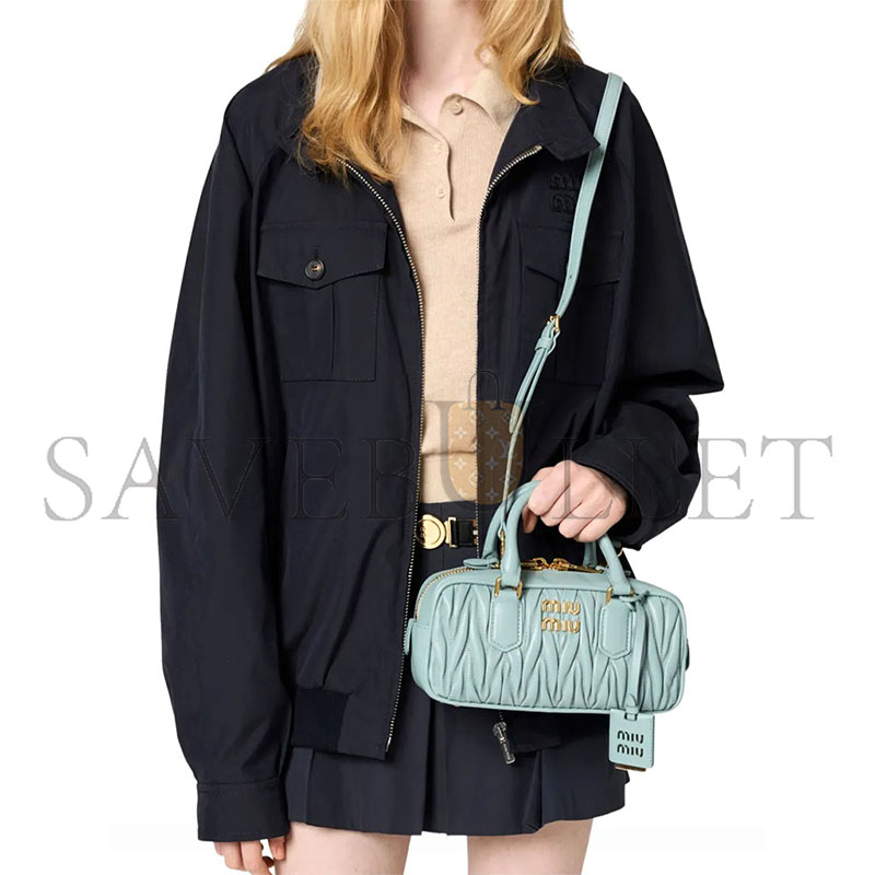 MIU MIU ARCADIE MATTRESSE TEXTURED HANDBAG 5BB142 (22*10.5*7.5cm)